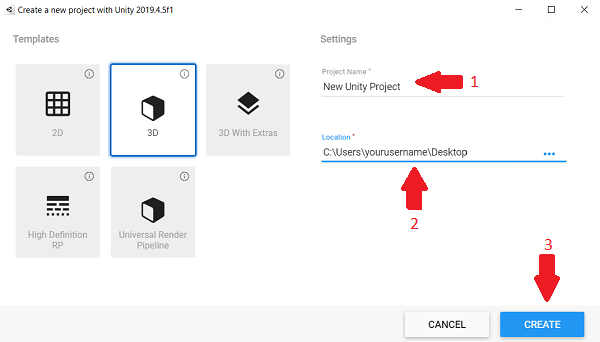 unity-create-project-with-arrows.png